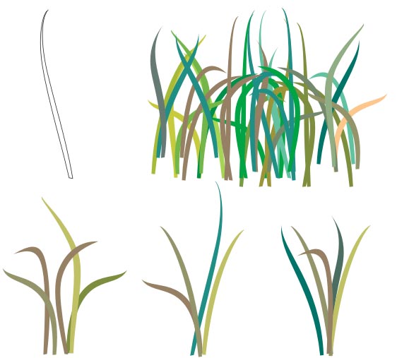 rysunek wektorowy trawy
